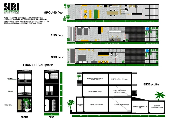 Siri Designer 3-storey Townhouse With Garden And Luxury Amenities Holiday home Bangkok